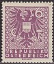 Austria 1945 Coat Of Arms 6 H Violet Scott 435